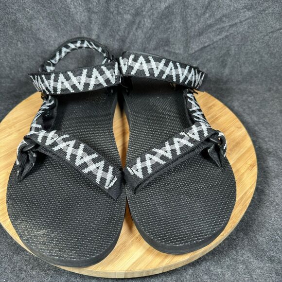 Teva Men's Universal Trail Hiking Sandals Sz 13 Black‎ White 1004006 - Picture 2 of 6